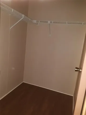 a view of small space with racks on the wall