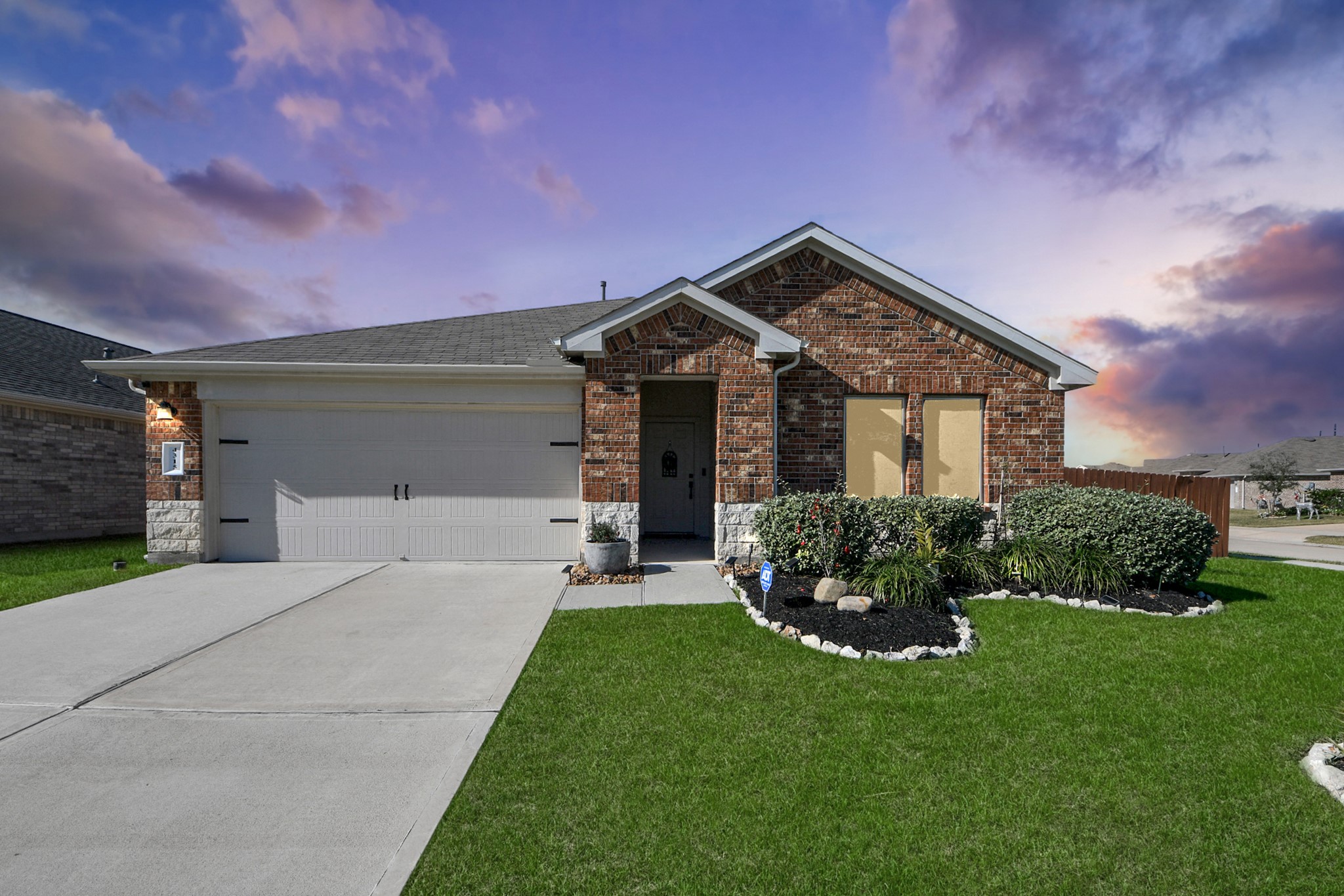 4315 Nervesa Dr. Katy, TX 77449 - Photo 1 of 41 a front view of a house with a garden and plants