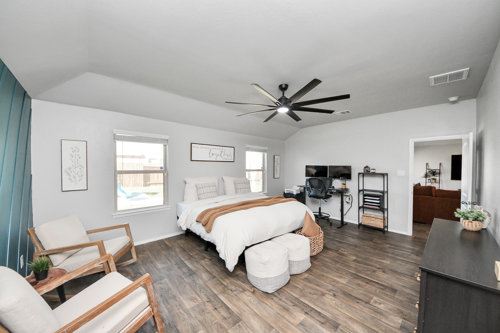 4315 Nervesa Dr. Katy, TX 77449 - Photo 28 of 41 a living room with a bed furniture and a window