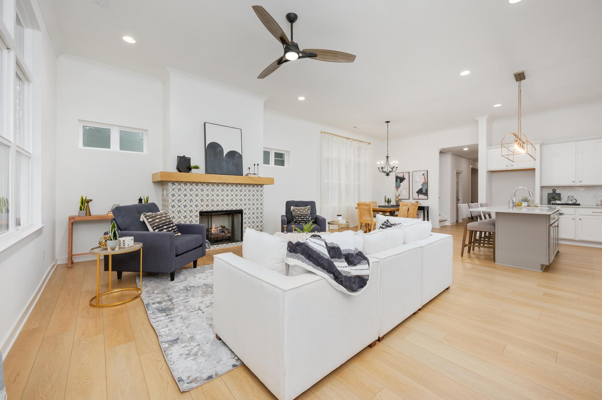 1067 Fallow Road Mount Juliet, TN 37122 - Photo 20 of 47 a living room with furniture and a fireplace