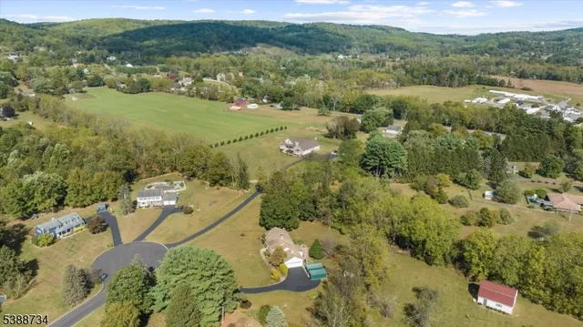 a view of a dining room and livingroom with furniture wooden floor a chandelier