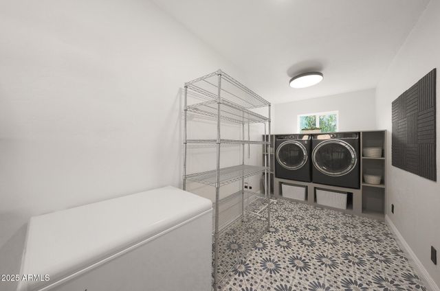 a bathroom with a glass door shower