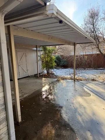 a backyard of a house