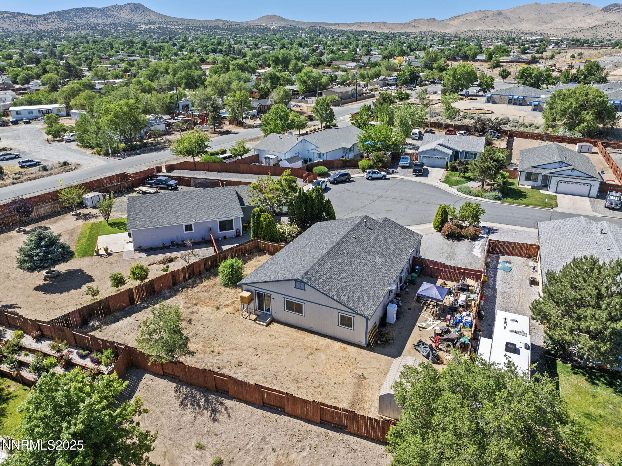 5886 Wishbone Court Sun Valley, NV 89433 - Photo 38 of 42 an aerial view of a house with a mountain