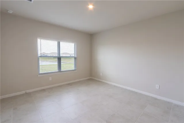 an empty room with a window