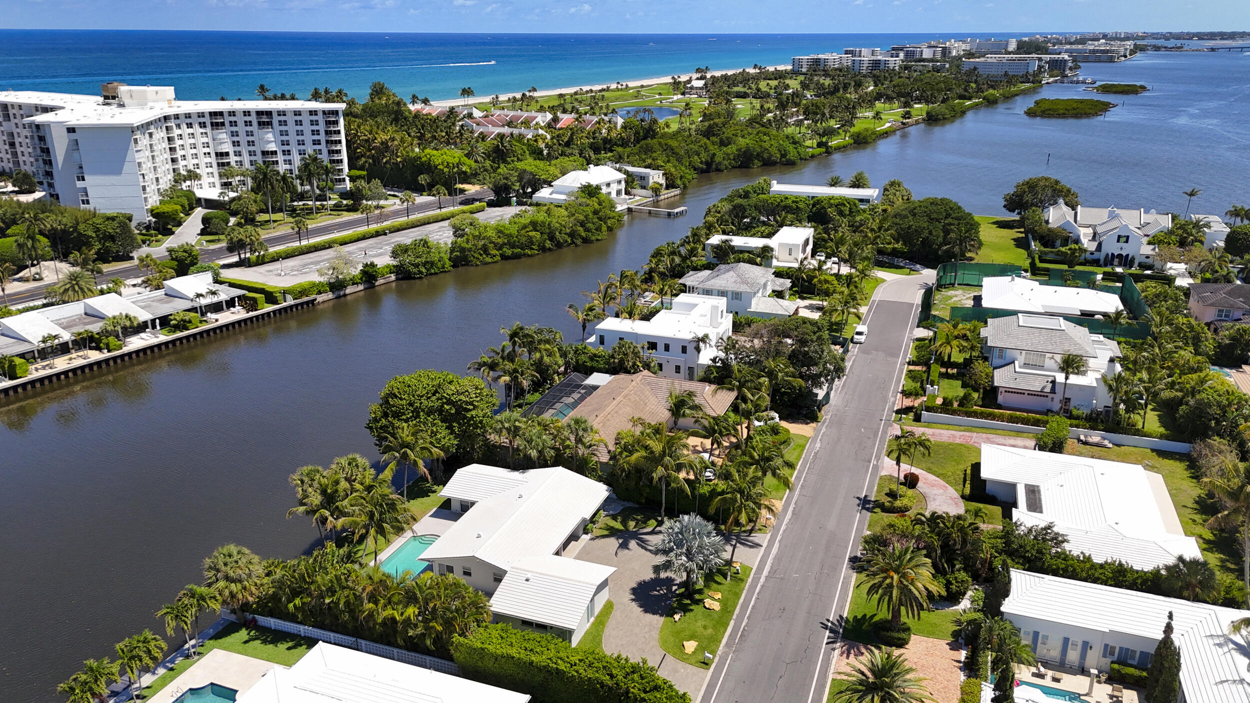 2259 Ibis Isle Road East Palm Beach, FL 33480 - Photo 29 of 35 an aerial view of residential houses with outdoor space