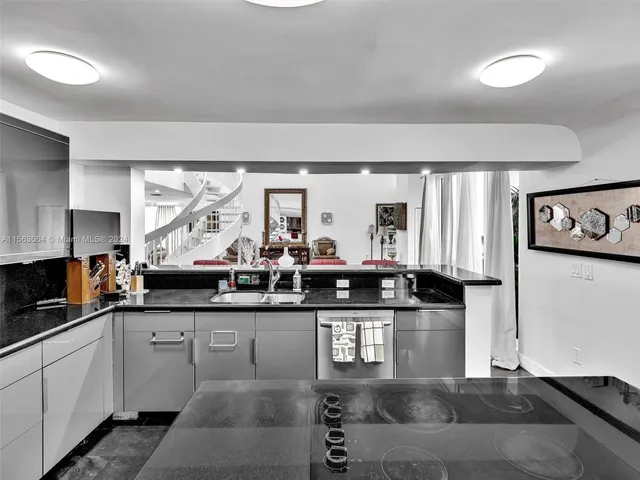 a spacious bathroom with a tub and shower