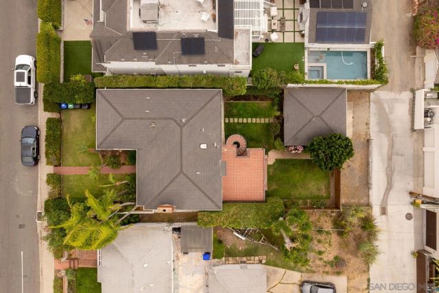 aerial view of a house
