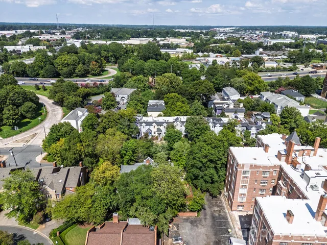 an aerial view of multiple house