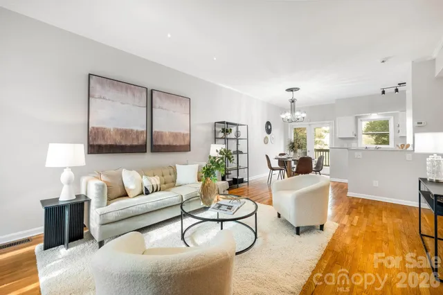 a living room with furniture and a couch