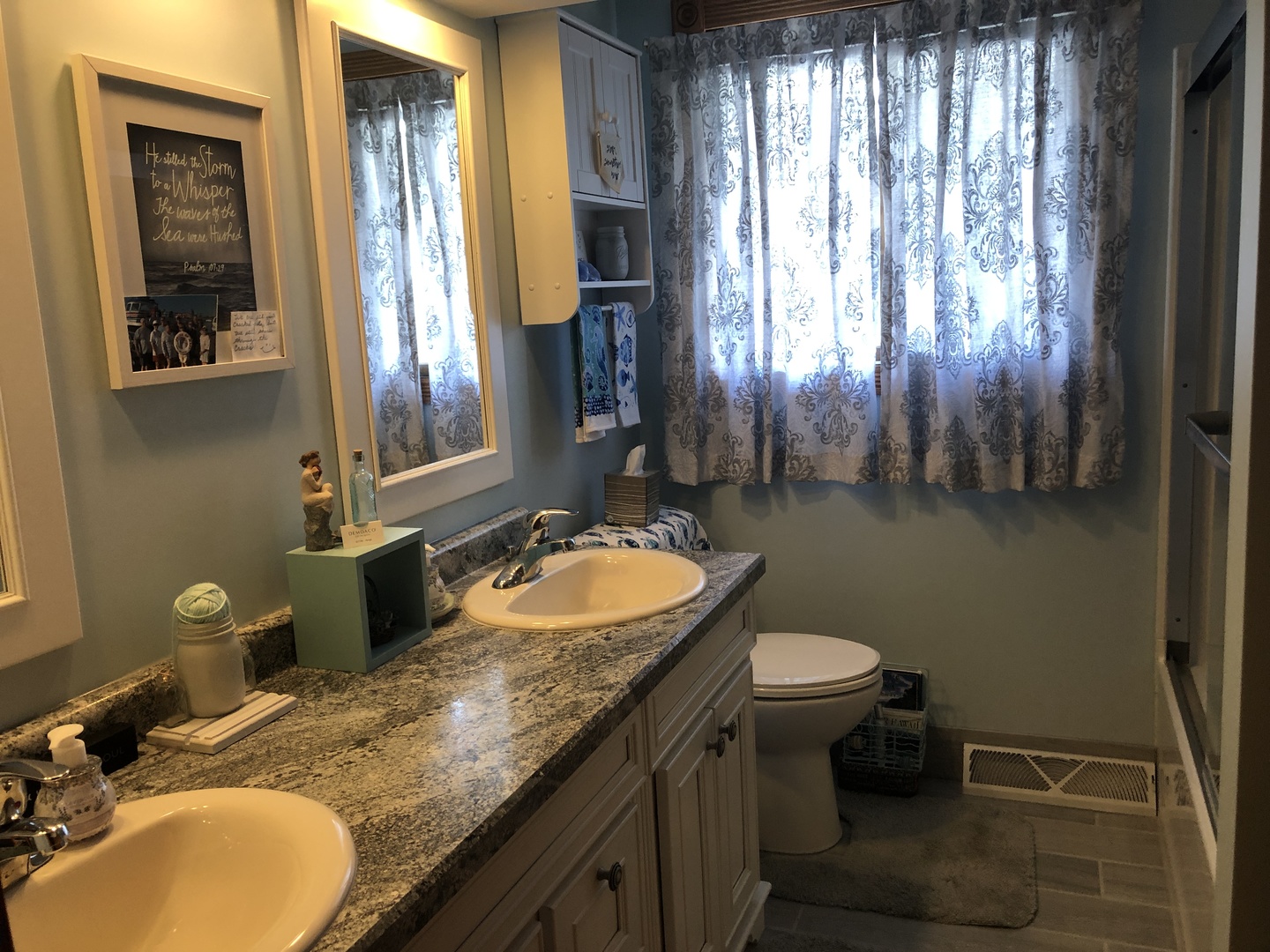 2945 East 6th Road LaSalle, IL 61301 - Photo 14 of 17 a bathroom with a granite countertop sink toilet and mirror