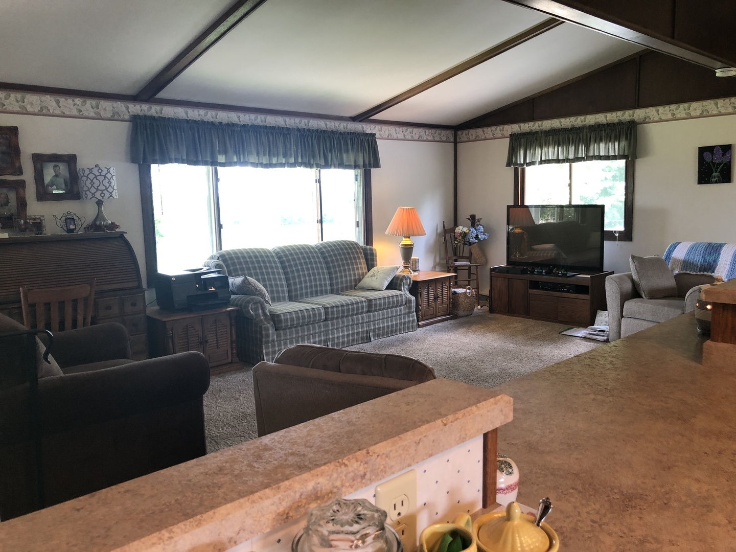 2945 East 6th Road LaSalle, IL 61301 - Photo 8 of 17 a living room with furniture a window and a flat screen tv