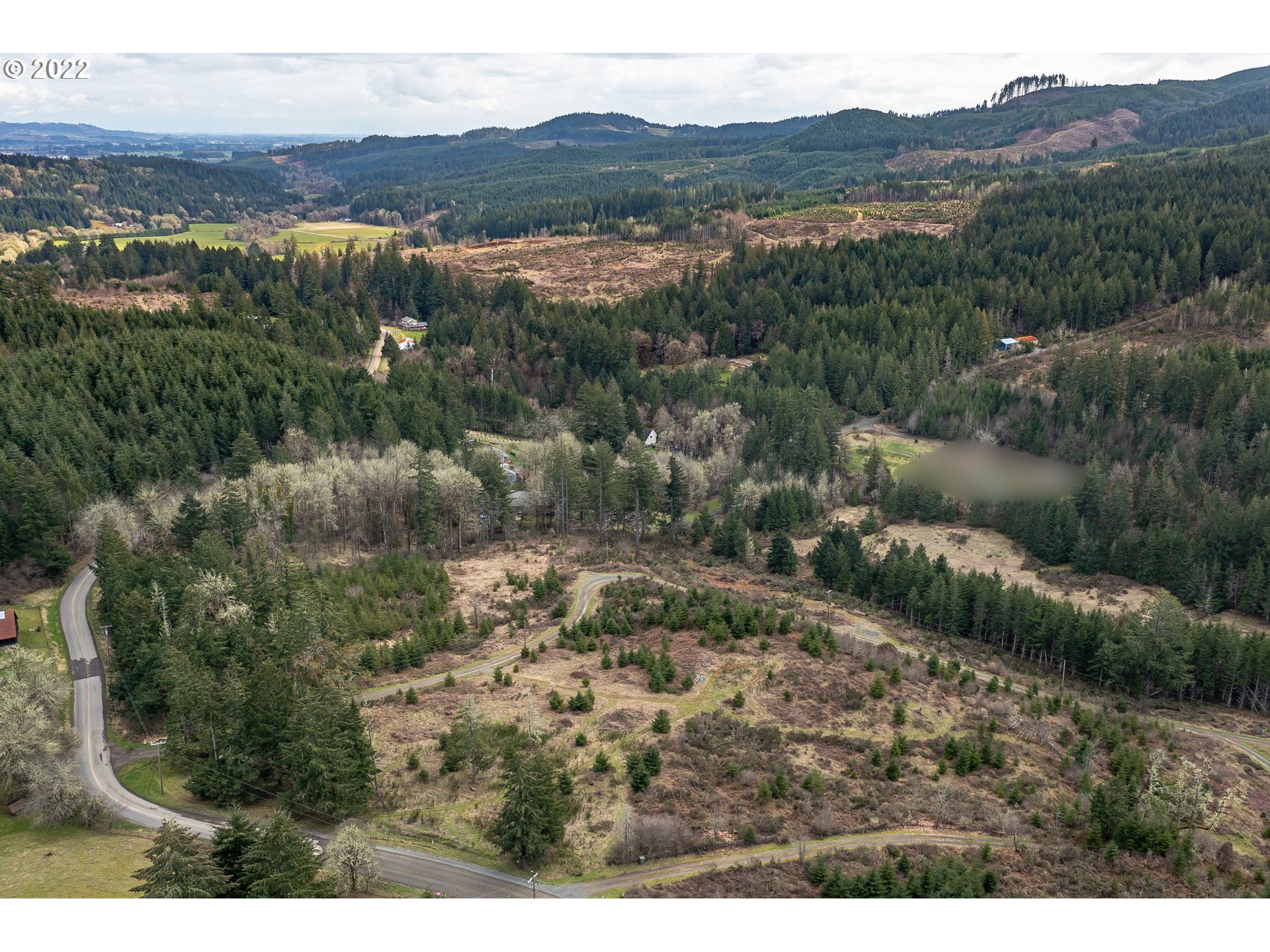 0 Northwest Panther Creek Road Carlton, OR 97111 - Photo 25 of 32 a view of a town with mountains in the background