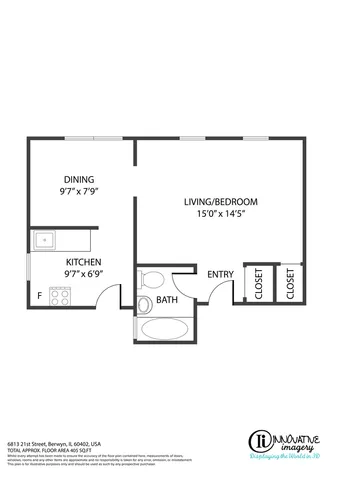 $1,075 | 6813 21st Street, Unit 1403, Berwyn, IL 60402
