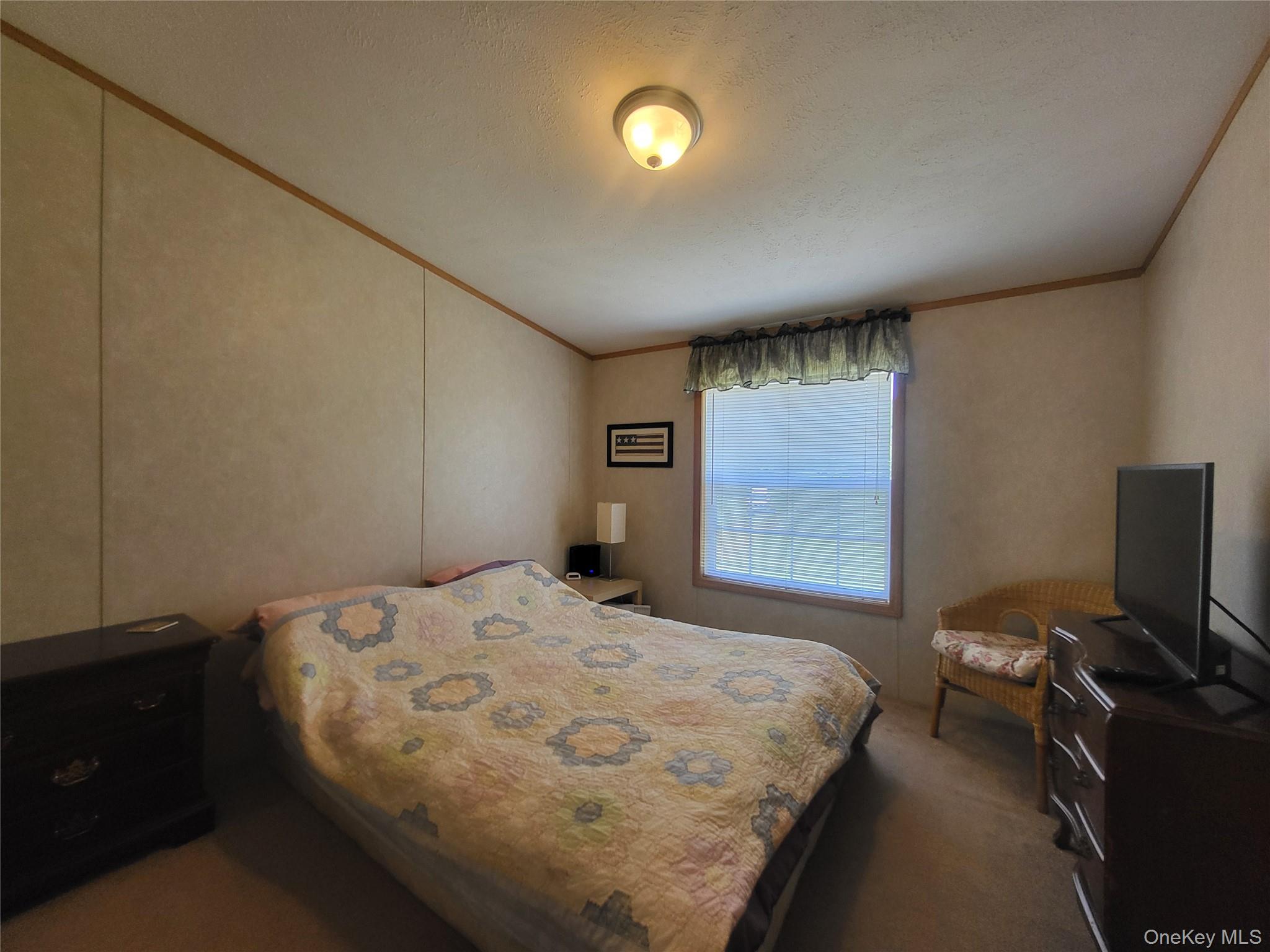 308 William Brown Road Fremont, NY 12741 - Photo 23 of 33 a bedroom with a bed and a flat tv screen on a dresser
