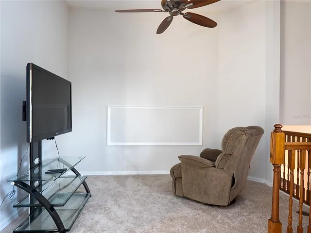 a room with a workspace