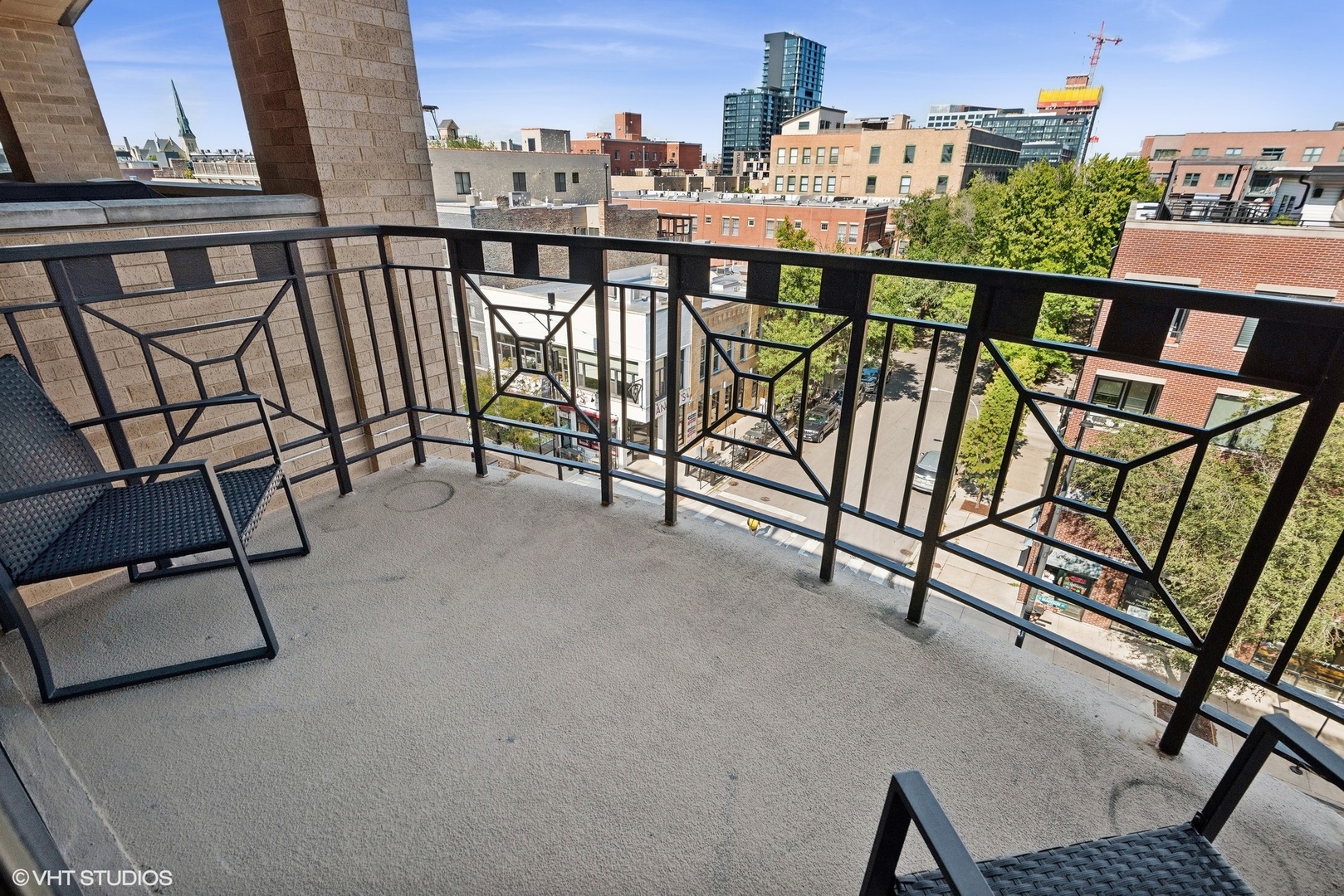 1301 West Madison Street, Unit 501 Chicago, IL 60607 - Photo 23 of 30 a view of a balcony with chairs