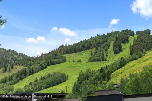 a view of a big yard with green space