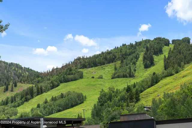 a view of a big yard with green space