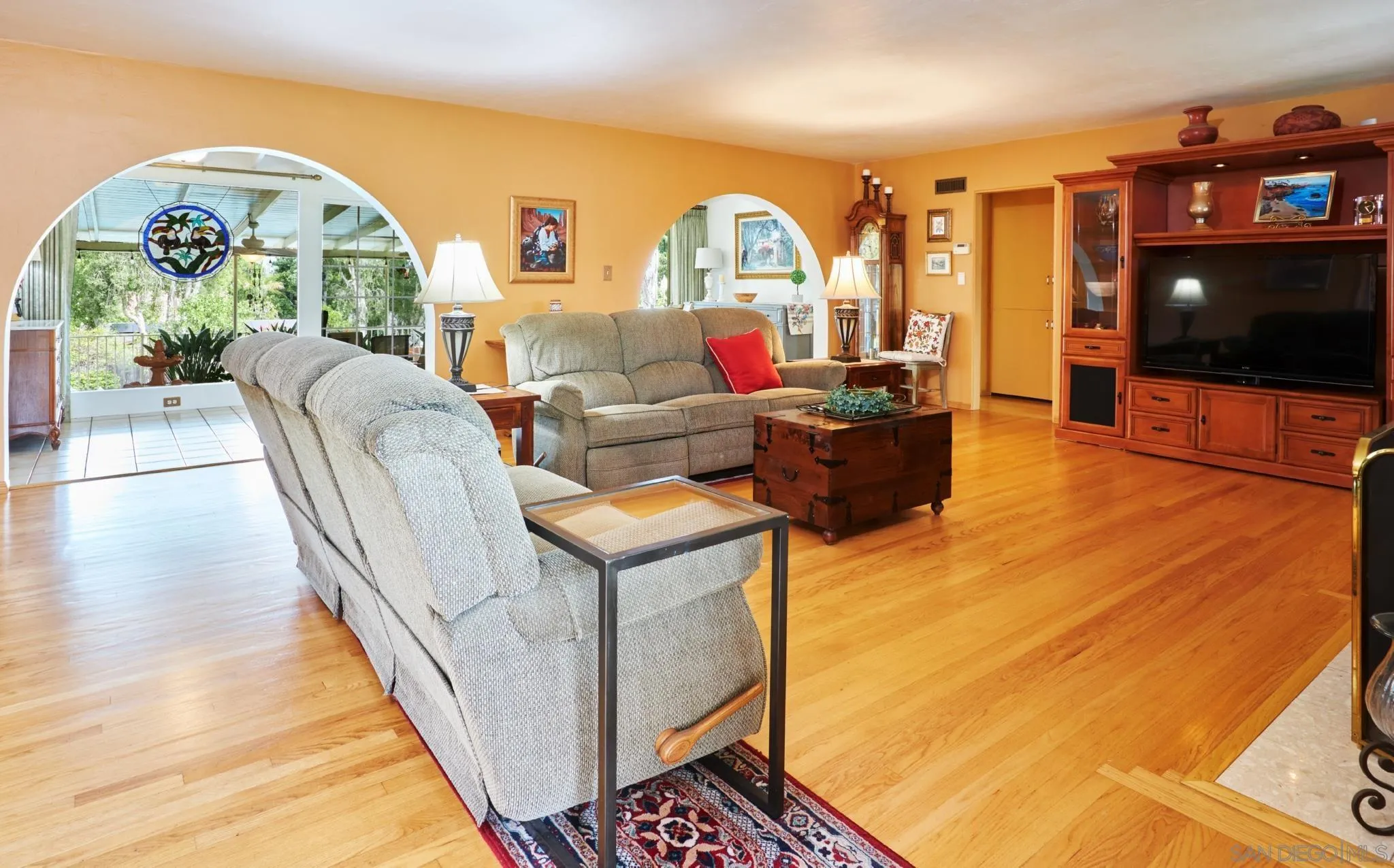 4437 Upland Street La Mesa, CA 91941 - Photo 9 of 24 a living room with furniture and a flat screen tv