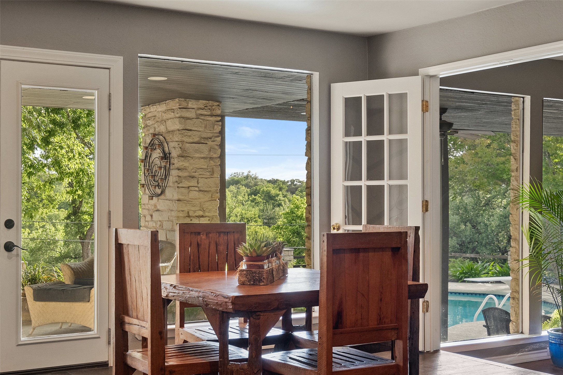 2924 Gabriel View Drive Georgetown, TX 78628 - Photo 14 of 34 a view of a dining room with furniture and a window