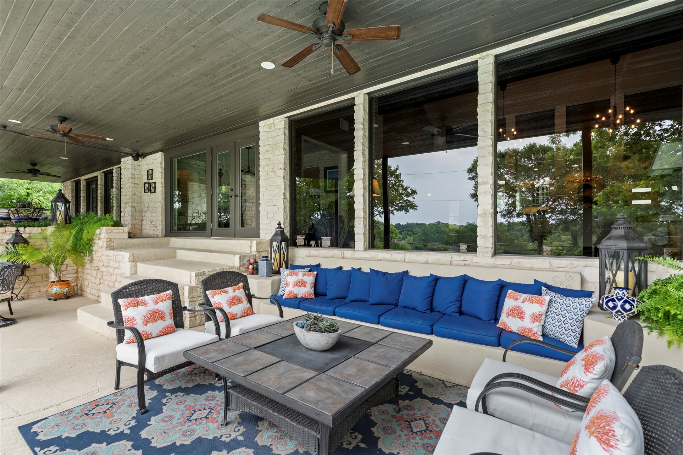 2924 Gabriel View Drive Georgetown, TX 78628 - Photo 27 of 34 a outdoor living space with patio furniture and a potted plant