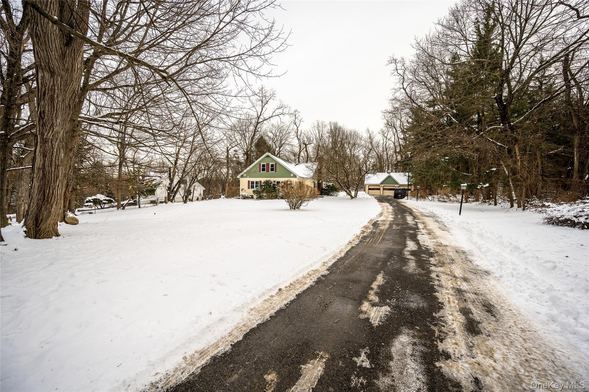 a view of a snow covered with snow