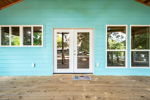 a view of a street view from a balcony