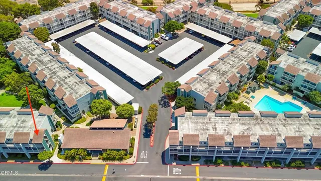 an aerial view of a city