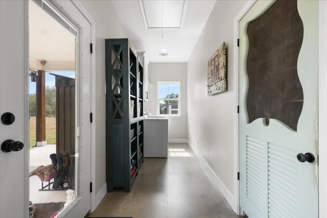 a view of a walk in closet