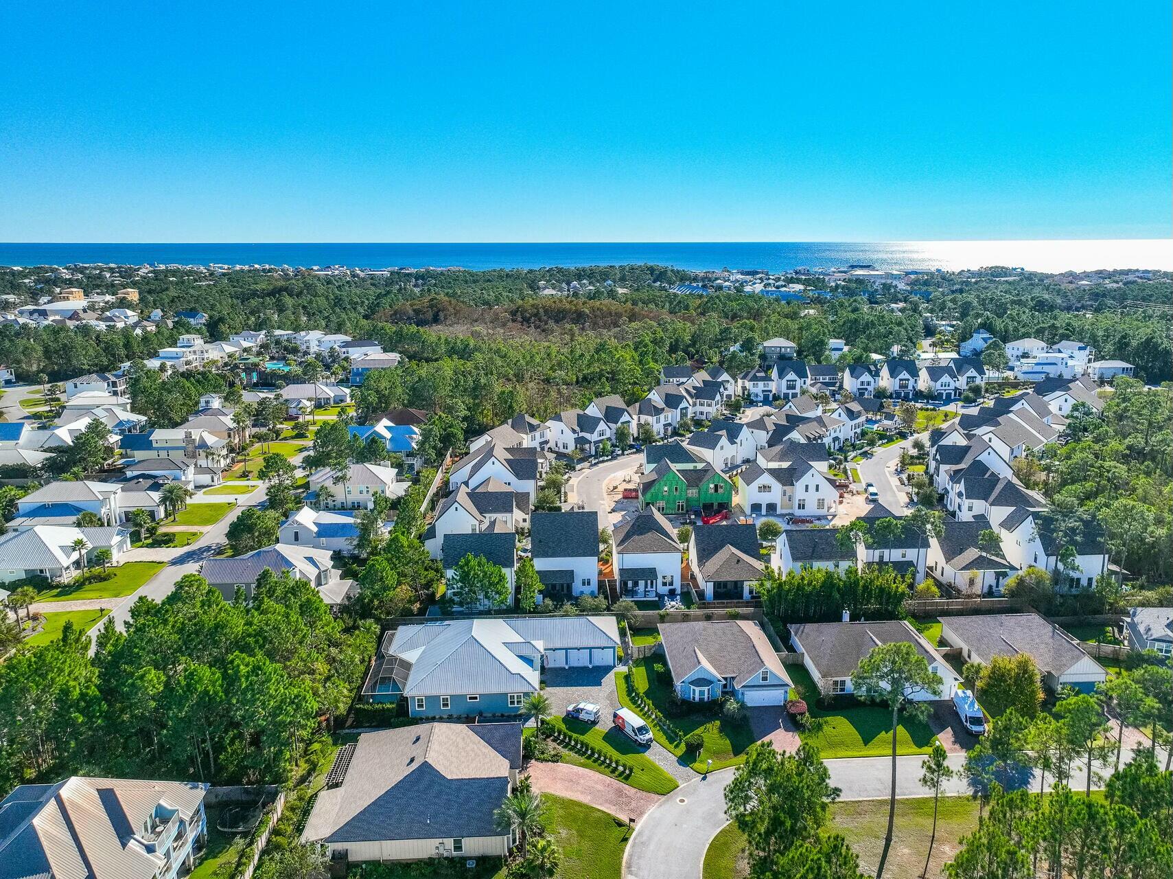 188 Ocean Spray Circle Santa Rosa Beach, FL 32459 - Photo 56 of 75 an aerial view of residential houses with outdoor space