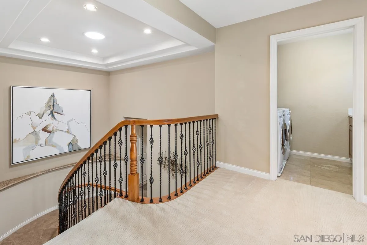 1329 Caminito Balada La Jolla, CA 92037 - Photo 24 of 31 a view of staircase with rug floor