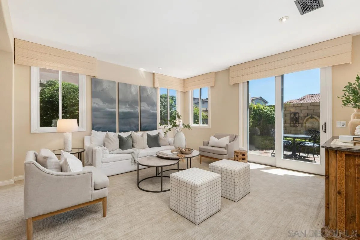 1329 Caminito Balada La Jolla, CA 92037 - Photo 6 of 31 a living room with furniture and a large window