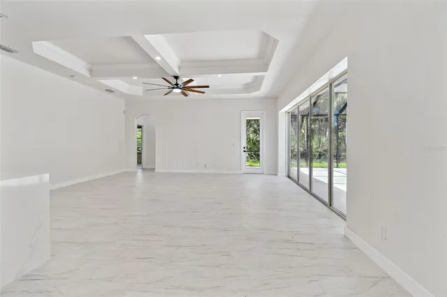 a bathroom with a shower and a toilet
