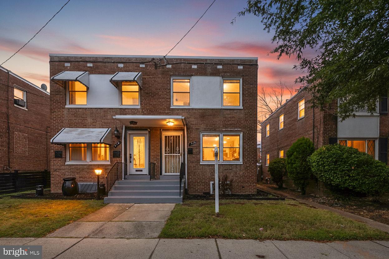 a front view of a house