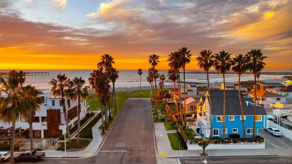 a view of an ocean and beach