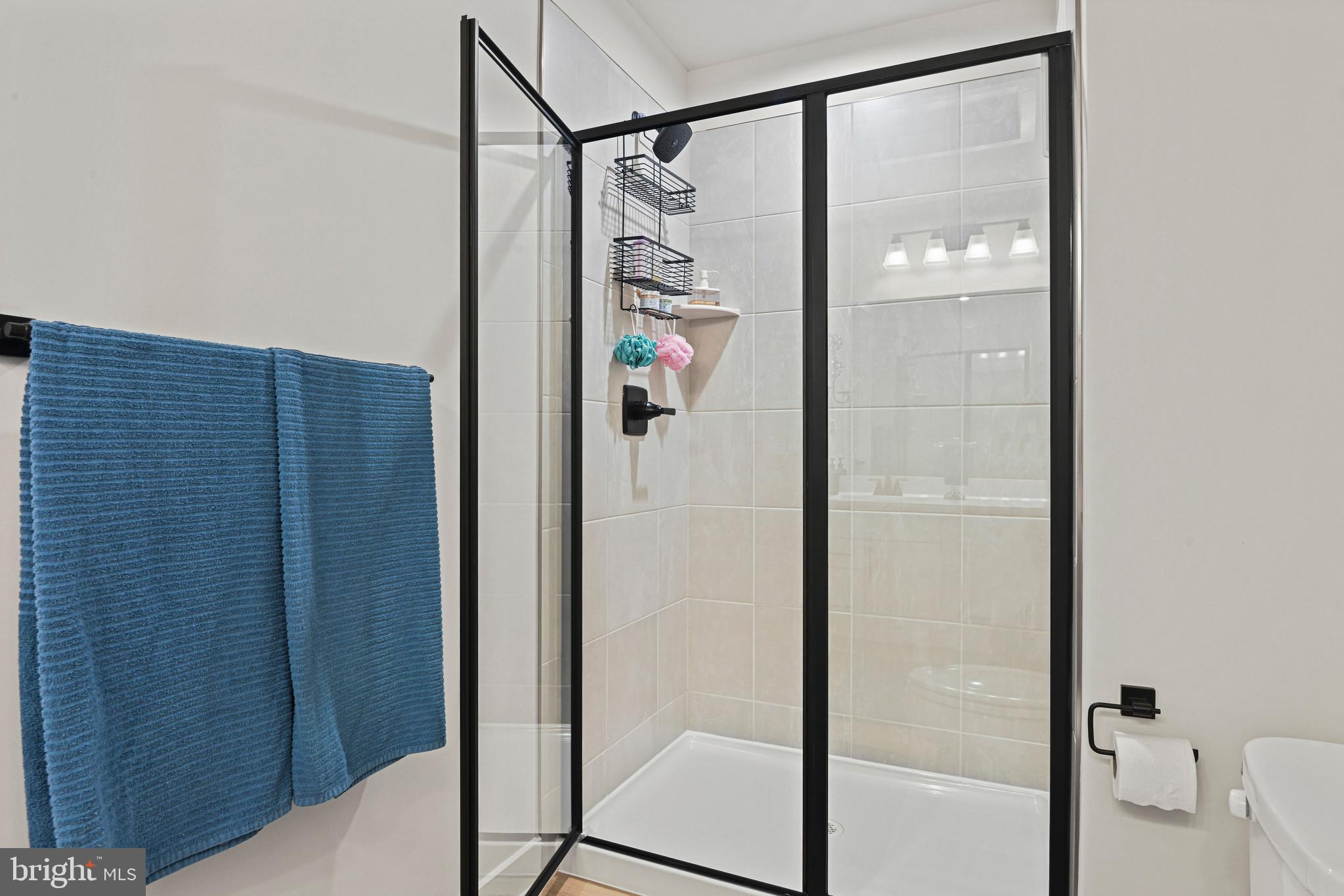 14008 Airfoil Road Herndon, VA 20171 - Photo 38 of 47 a bathroom with a glass shower door and a shower