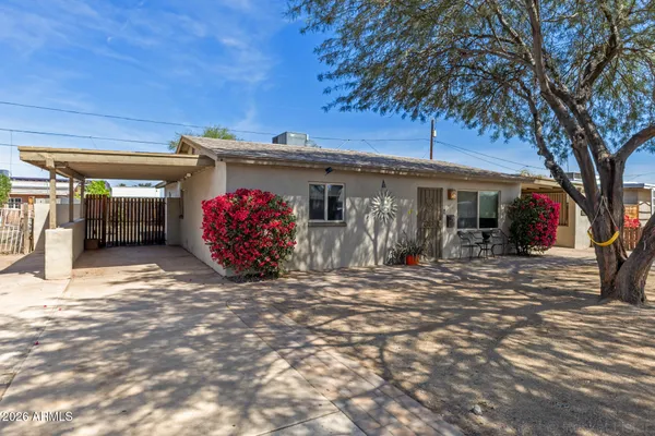 a view of a house with a porch