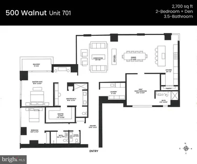 $3,150,000 | 500 Walnut Street, Unit 701, Philadelphia, PA 19106