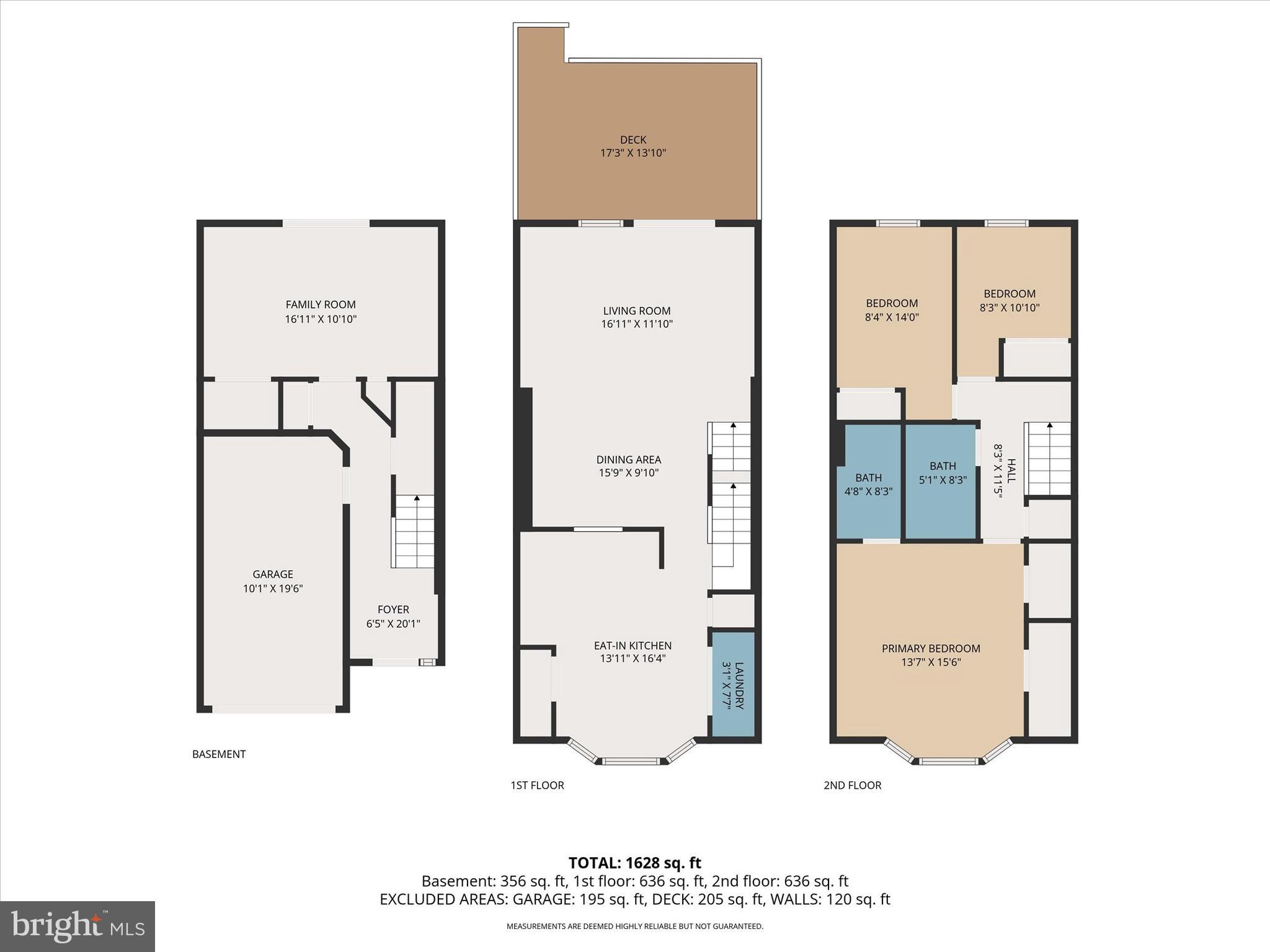 660 Hunting Fields Road Middle River, MD 21220 - Photo 36 of 38 floorplans for all 3 levels
