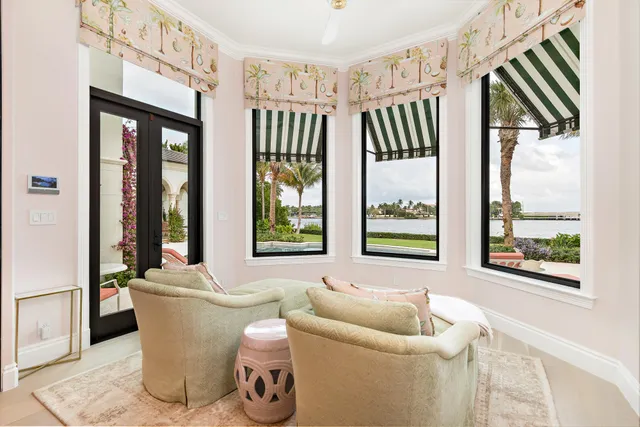 a bedroom with furniture and a bed