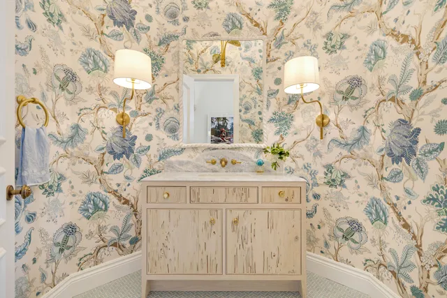 a view of a swimming pool and lounge chair