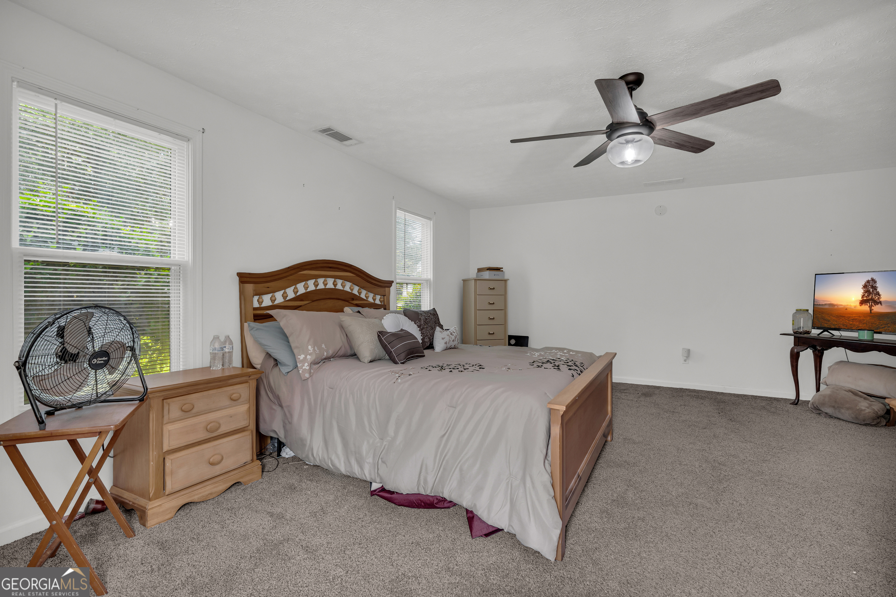 878 Jackson Street Locust Grove, GA 30248 - Photo 39 of 65 a bedroom with a bed and a tv on the dresser