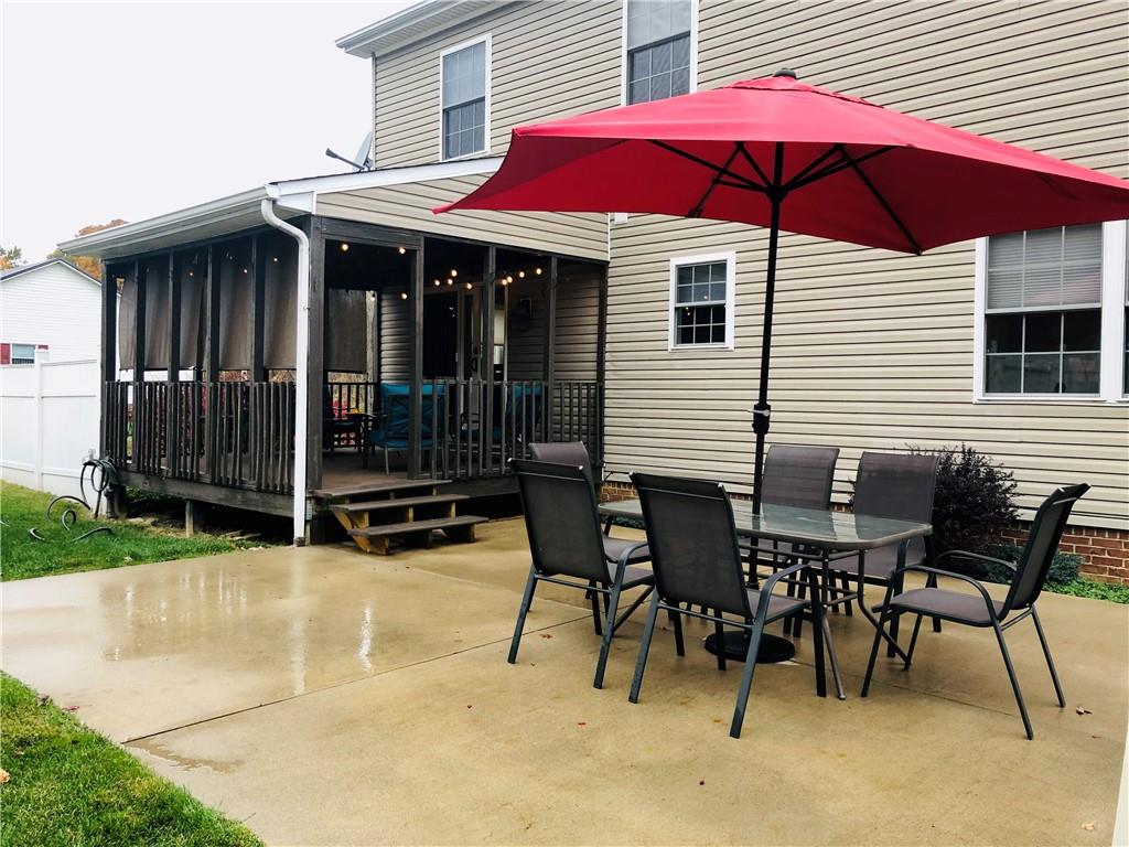 213 Sandworks Road Hunker, PA 15639 - Photo 21 of 25 View of Covered Deck and Patio in Rear of the Home.