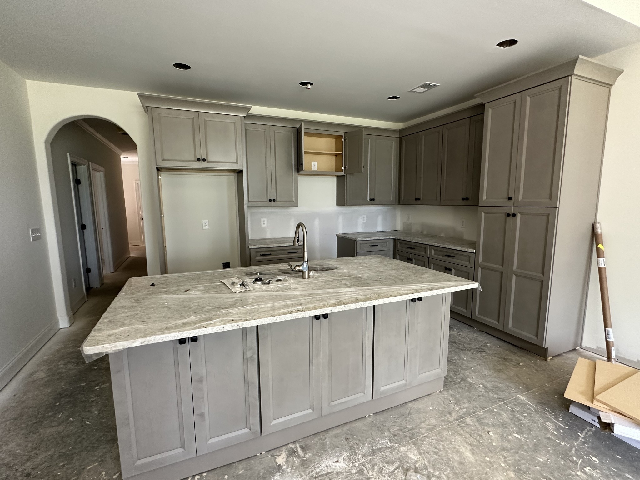 483 West Foxrun Springfield, TN 37172 - Photo 12 of 15 a bathroom with a granite countertop sink a mirror and shower