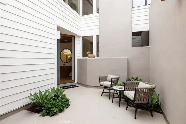 a outdoor living space with furniture