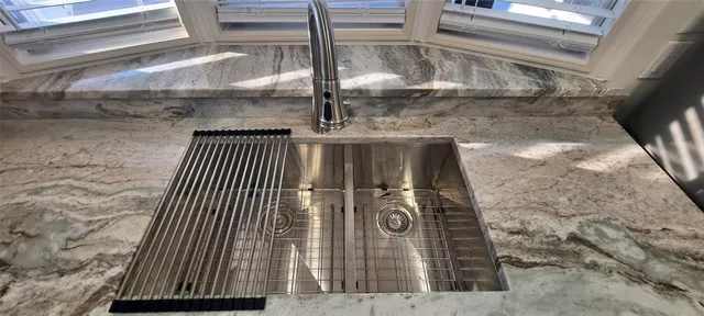 a close view of sink