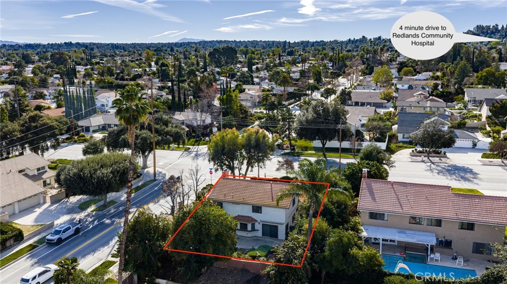 162 Lakeside Avenue Redlands, CA 92373 - Photo 32 of 32 an aerial view of residential houses with outdoor space