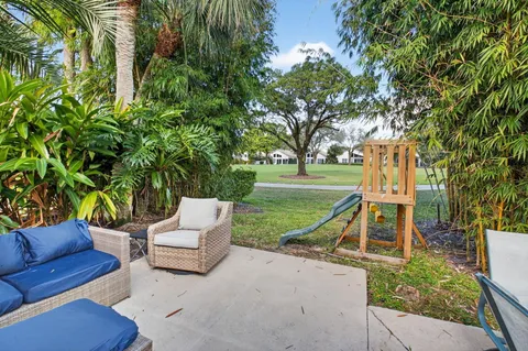 a view of an outdoor sitting space