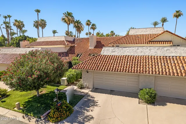 a view of a backyard with plants